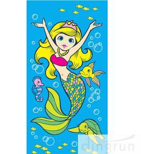 Beautiful Promotional Products Beach Towels Cartoon Design Printing For Children