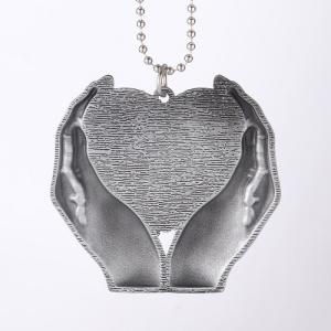 Creative Christmas Ornament Heart In Hands Sublimation Car Charm Pendants Blanks