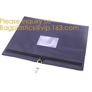 Black Briefcase Style Locking Document Bag Bank Locking Security Deposit Bags
