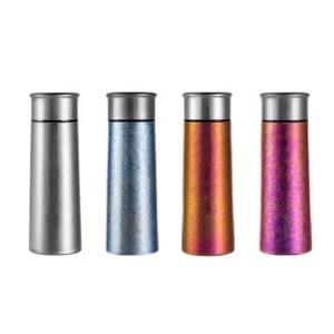 Portable Elegant Ultralight Metal Water Bottle Titanium Explorer Flask Hammered
