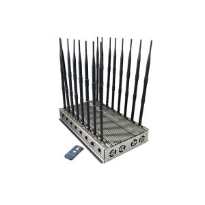 16 Antennas High Power Signal Jammer 101 Watt For Cellphone 3G 4G 5G WIFI GPS