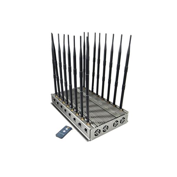 High Power Mobile Phone Signal Jammer 16 Antennas 7 Cooling Fans 101 Watt For