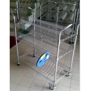 Handling Cart System 3 Layer SMT Reel Shelving Storage Racks For Electronic