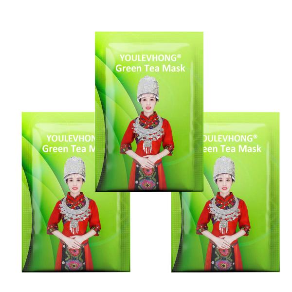 Quality Nourishing Green Tea Sheet Mask for All Skin Types Hydrating and Soothing Lightweight Gel Texture wholesale