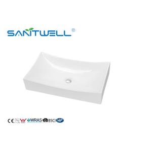 China Beautiful Glaze Ceramic Countertop Basin / Bathroom Ceramic Basin Modern Design on sale
