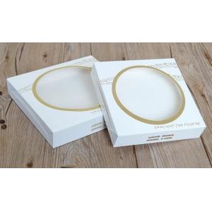 Kraft paper clear window biscuit / cookie / cake box,custom made fancy Luxury