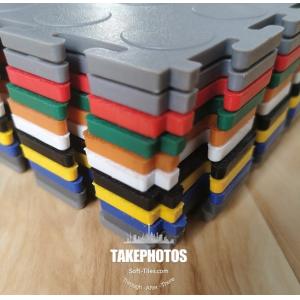 Coin Pattern PVC Square Interlocking Foam Mats Slip Resistant For Warehouse