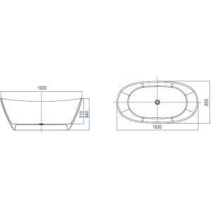 UV Resistant Oval Freestanding Bathtub Low Thermal Conduction