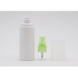 60ml 100ml Flat Shoulder Overcap Plastic Free Spray Bottle White PET Material