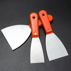 China Plastic handle Stainless Steel Carbon Steel Soft Grip Heavy Duty Bent Putty Knife Scraper on sale