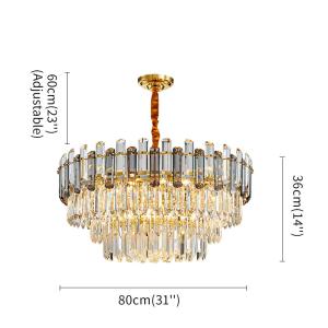 Creative Led Chandelier For Live Room Luxury Crystal Lamp gold light fixtures(WH