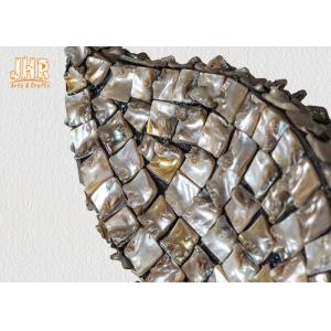 Apple Shaped Fiberglass Wall Mirror With Seashell Framed Home Decor Items