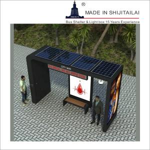 China Outdoor Light Box L4000mm Wifi Solar Bus Shelter on sale