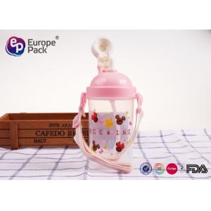 Cartoon Design Personalised Plastic Water Bottles For Kids Colorful Printing