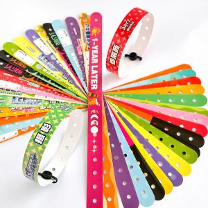 Round Edge PVC Wristbands for Advertising and Event Access Control Customizable