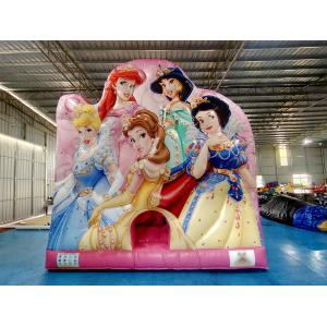 Digital Printing Inflatable Bounce House With Slides Disney Princess Inflatable