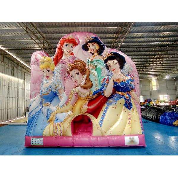 Digital Printing Inflatable Bounce House With Slides Disney Princess Inflatable