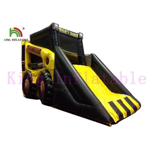 Commercial PVC Mighty Loader Inflatable Jumping House With Slide For Backyard