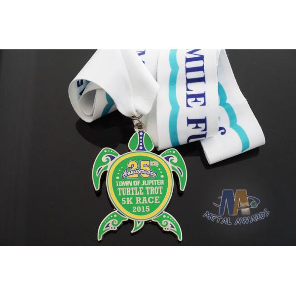 Quality Sea Turtle Design Custom Imitation Hard Enamel with Sublimated Ribbon wholesale