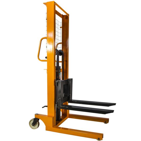 Manual Hydraulic Stacker Truck With Widened Support Legs For Double Sided
