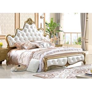 China high back King size Leather Headboard Luxury Bed on sale