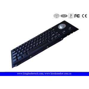 Cherry Key Swithc Kiosk Black Metal Keyboard With Trackball In Good Tactile