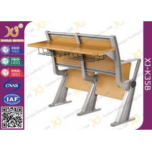 Folded Lecture Hall Seating With Desk , School Furniture Lecture Room Chairs