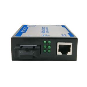 Single Mode Fiber Media Converter 10 / 100 / 1000Base - Tx to 1000Base