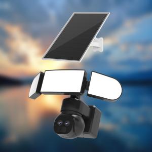 China 4MP Dual Lens Security Camera 6500K APP Remote Control Solar PTZ Camera on sale China 4MP Dual Lens Security Camera 6500K APP Remote Control Solar PTZ Camera on sale