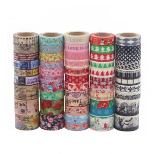 Cheap Cute Fabric Patterned Washi Tape Strong Adhesion Scrapbook Gift Wrapping for sale