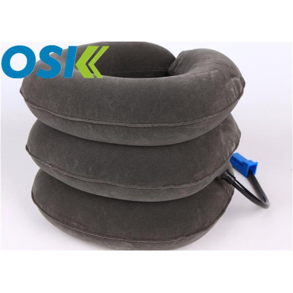 Adjustable Cervical Support Brace Sofe Inflatable Flannel / Rubber Material