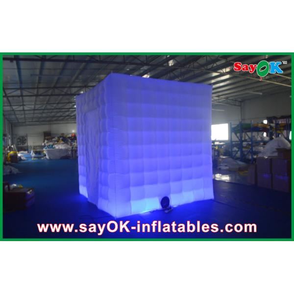 Inflatable Photo Booth Rental Led Light Blue Printing Inflate A Booth Middle For Gathering