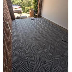 Square Grey Garage Tiles Matte Plastic Interlocking Garage Floor Tiles