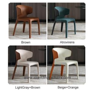 ISO9001 1.5MM 6KG Metal Dining Chairs With Upholstered Seats