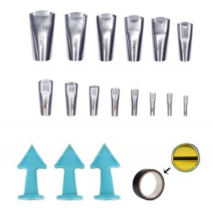 Cheap K-018 Caulking Finishing Tool 24 PCS Caulk Nozzle Applicator Stainless Steel Sealant Caulking Finisher Kit for sale