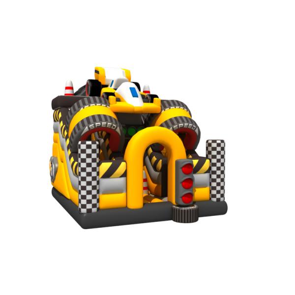 Quality 0.55mm Pvc Commercial Inflatable Water Slides Formula Racing Car Inflatable Standard Slide wholesale