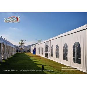 20m Span Width Outdoor Event Tents With PVC Sides Hard Walls For Catering
