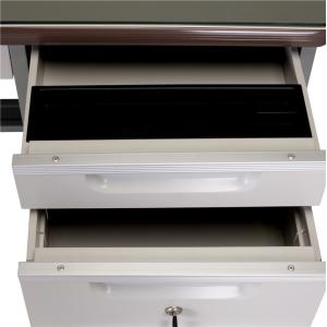 Adjustable Standfoot KD Structure Double Pedestal Steel Office Desk