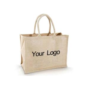 China Vintage Personalized Jute Tote Bags Reusable With Excellent Air Permeability on sale
