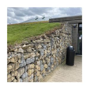 Welded Barrier with Silver Green PVC Coated Gabion Mesh and Bending Service