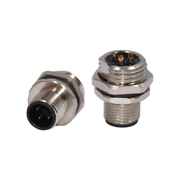 M12 can bus connector cable and can bus 3pin male cable connector panel mount solder type