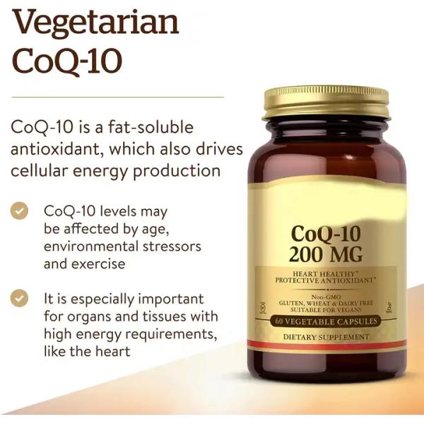 Coenzyme Q10 Capsules Health COQ10 Capsule Supplement Antioxidant Coenzyme Q10 Hard Capsule