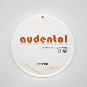 China Zirconia 3D Pro With Flexural Strength 650-1100Mpa 12 14 16 18 20 22 25mm Thickness on sale