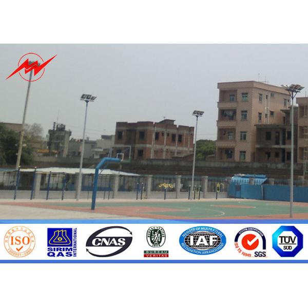 Quality Conical galvanized 25M High Mast Pole with round lantern panel for sport center wholesale