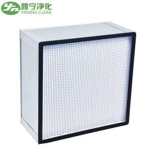 Plastic Frame Mini Deep Pleated Hepa Filter Glass Fiber Media High Efficiency