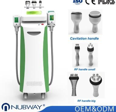 Cryolipolysis Slimming Machine with Cavitaion RF Cryo handles for fat freeze