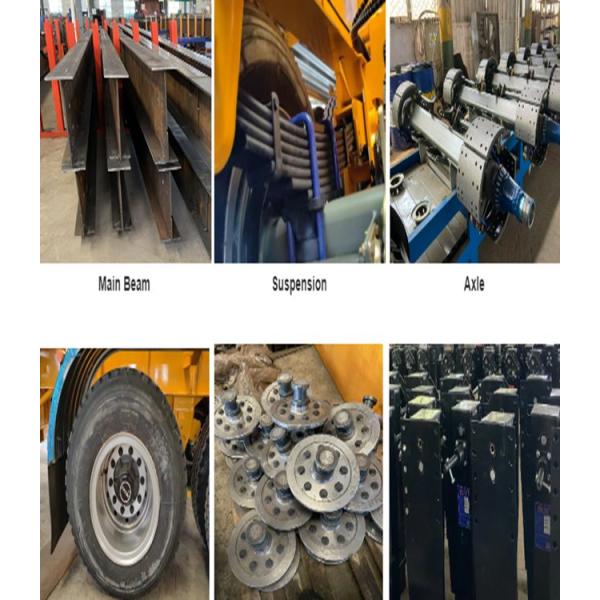 High Stability And High Security Tri Axle Multi Axle 50ton Payload Low Bed Lowboy Semi Trailer For Agricultural Machine