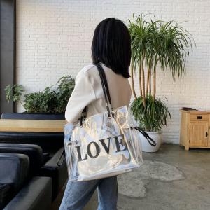 Summer Transparent Jelly Bag Female Large Capacity All-Match Single Shoulder Bag