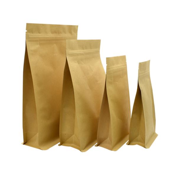 Quality Printable Flat Bottom Aluminized Kraft Paper Pouches wholesale