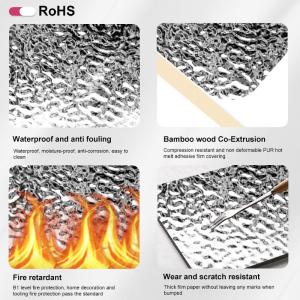 Water Ripple Panel On Sale 1220*2440*5/8mm Flame Retardant Bamboo Charcoal Wood